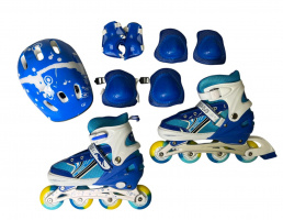 НАБОР РОЛИКИ,ЗАЩИТА,ШЛЕМ,ЦВЕТ СИНИЙ, РАЗМ 39-42 купить оптом и в розницу НАБОР РОЛИКИ,ЗАЩИТА,ШЛЕМ,ЦВЕТ СИНИЙ, РАЗМ 39-42 купить оптом и в розницу на базе игрушек